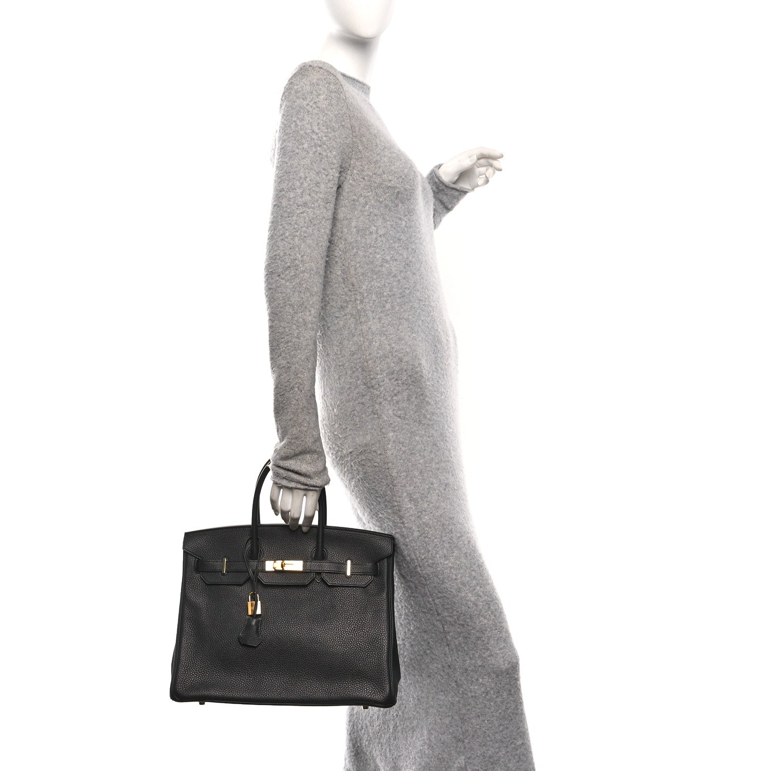Hermes Taurillon Clemence Birkin 35 Black 2 of 13