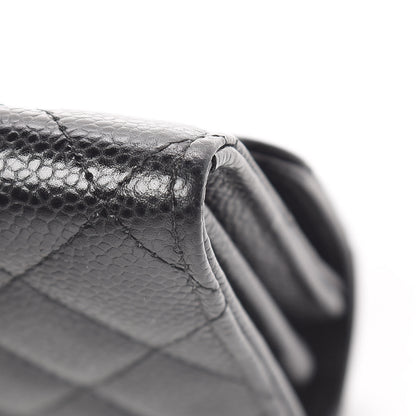 Chanel Caviar Quilted Large Gusset Flap Wallet Black 10 of 14