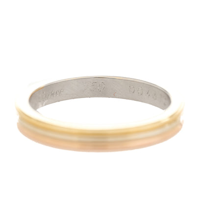 Cartier 18K Pink White Yellow Gold 2.8mm Trinity Wedding Band Ring 55 7.25 4 of 7