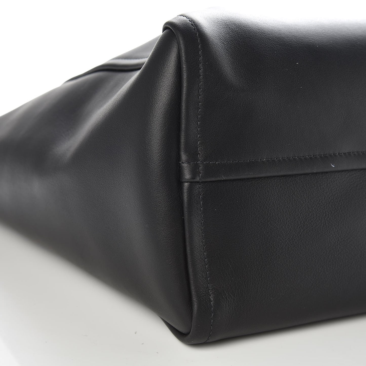 Calfskin Large Concept Shopper Tote Black Astrale