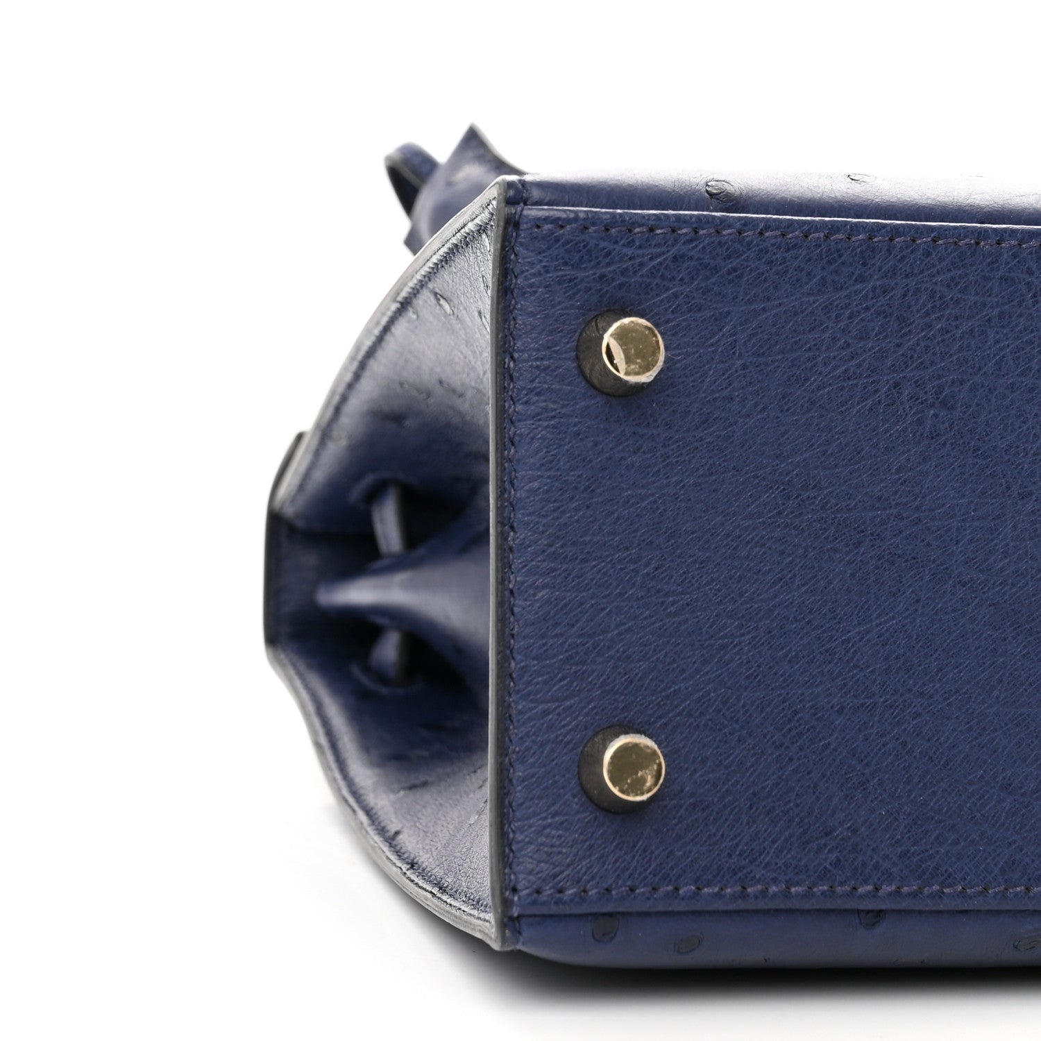 Hermes Ostrich Kelly Sellier 25 Bleu Iris 9 of 12
