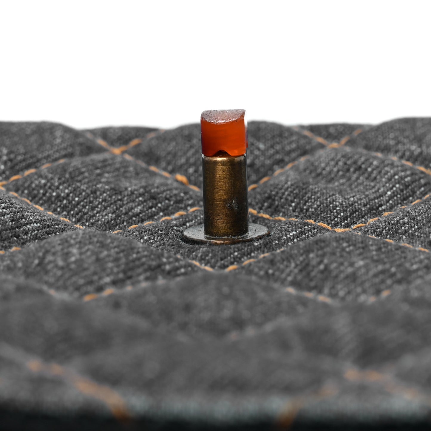 Denim Quilted Tortoise Single Flap Blue