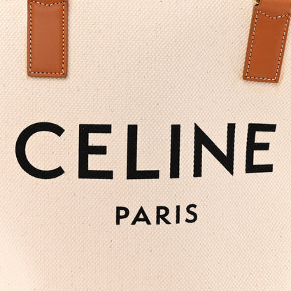Celine Canvas Calfskin Horizontal Cabas Natural Tan 6 of 19