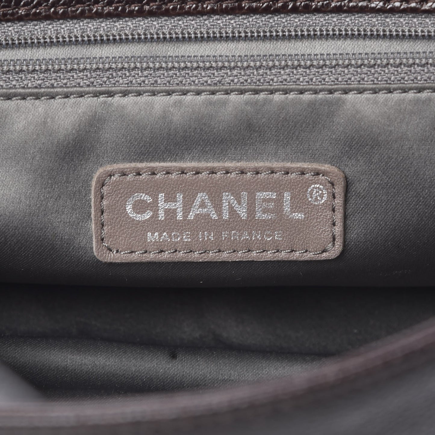 Glazed Caviar Small Pocket In The City Shoulder Bag Brown