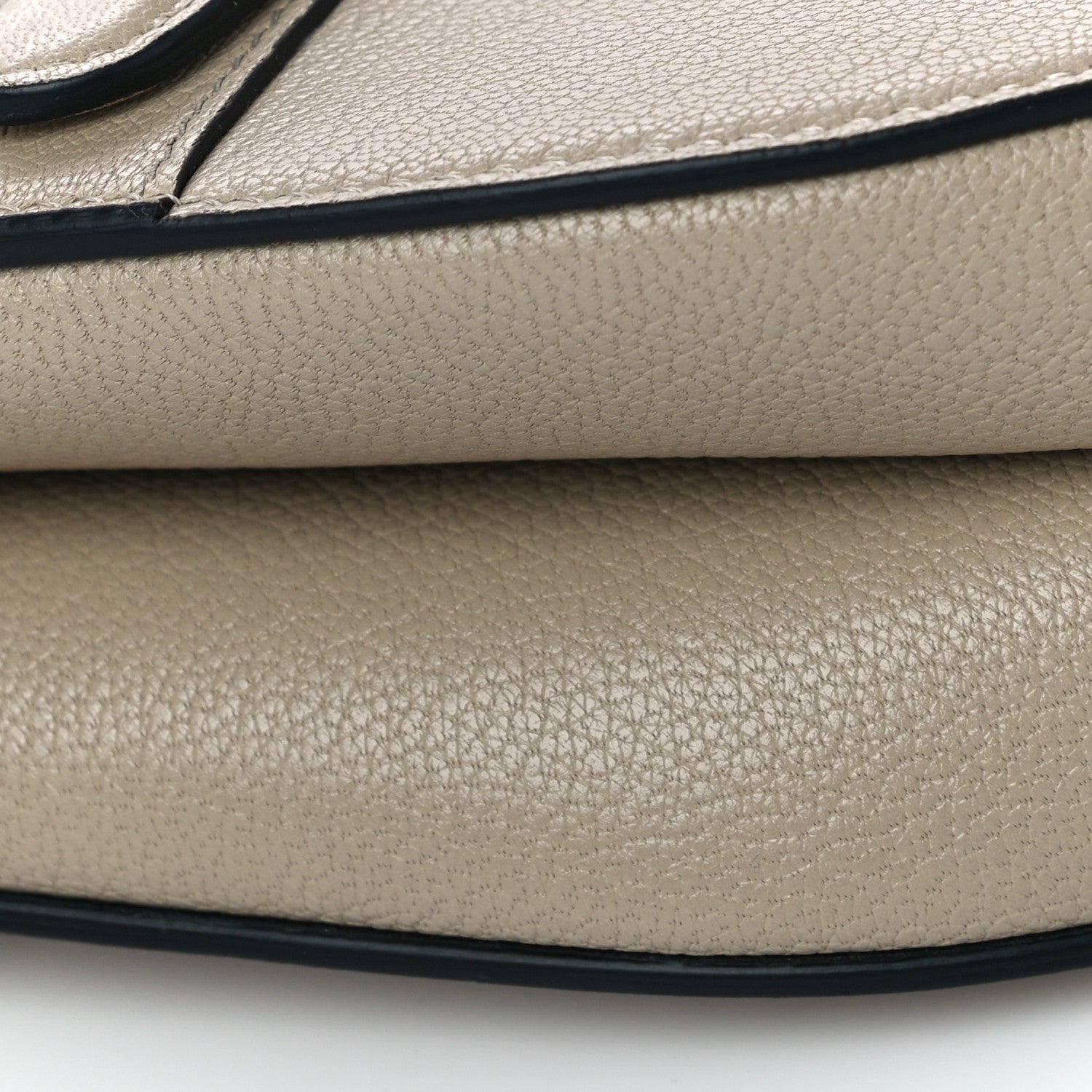 Christian Dior Calfskin Saddle Bag Taupe 6 of 11