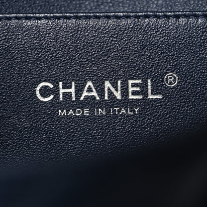 Chanel Lambskin Quilted Clutch with Chain Flap Navy 6 of 10