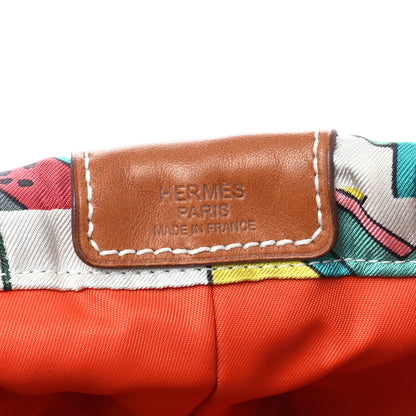 Hermes Silk On A Summer Day Fourbi 20 PM Pouch Tosca Bleu Paon 6 of 9