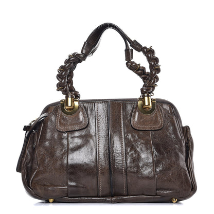 Chloe Lambskin Heloise Satchel Brown 1 of 14