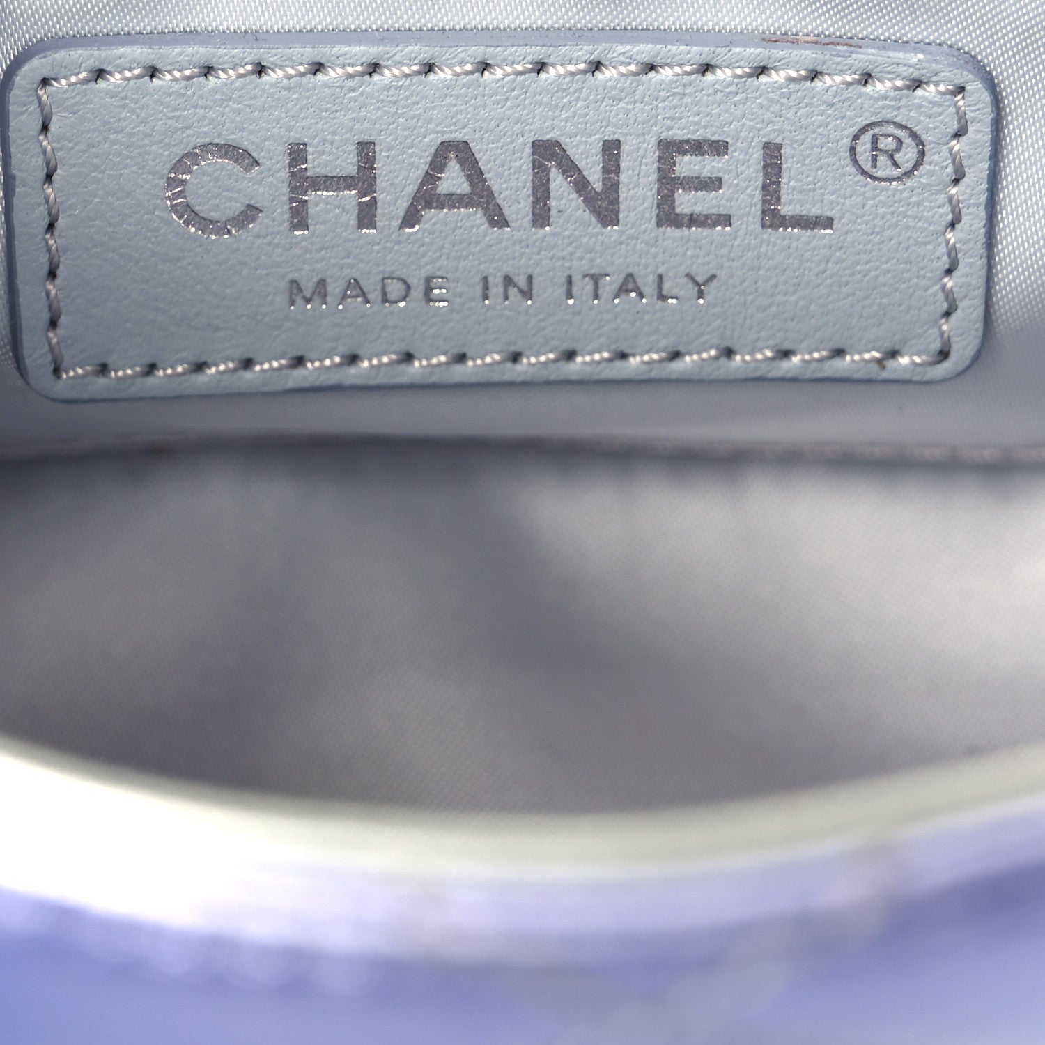 Chanel Gradient Metallic Calfskin Quilted Clutch Silver Blue Yellow Purple 6 of 11