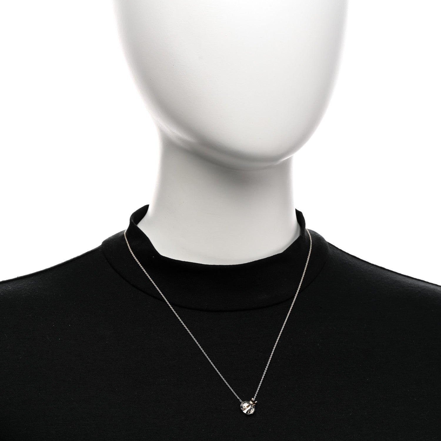 Tiffany Sterling Silver 18K Rose Gold Return to Tiffany Love Bugs Ladybug Pendant Necklace 2 of 4