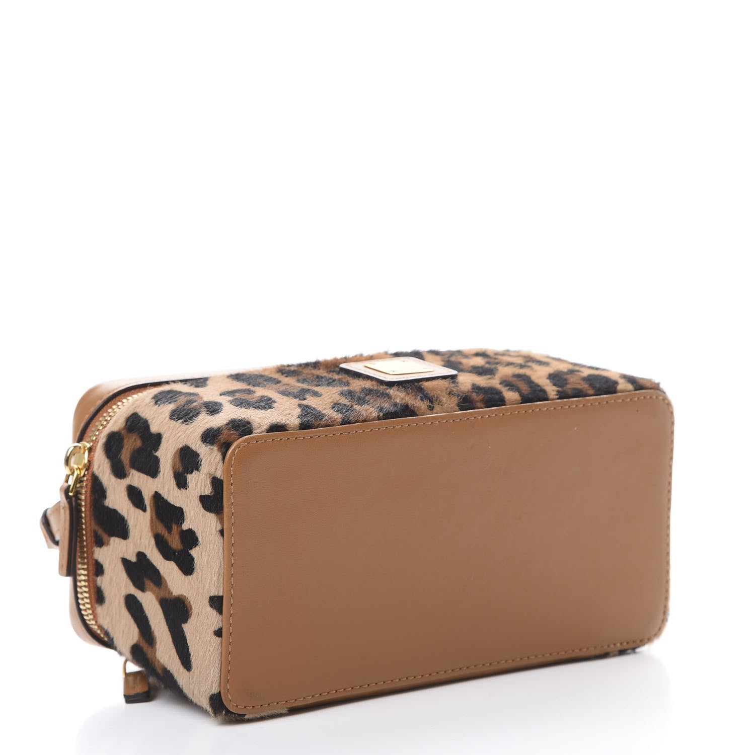MCM Calf Hair Calfskin Vanity Case Leopard 3 of 11