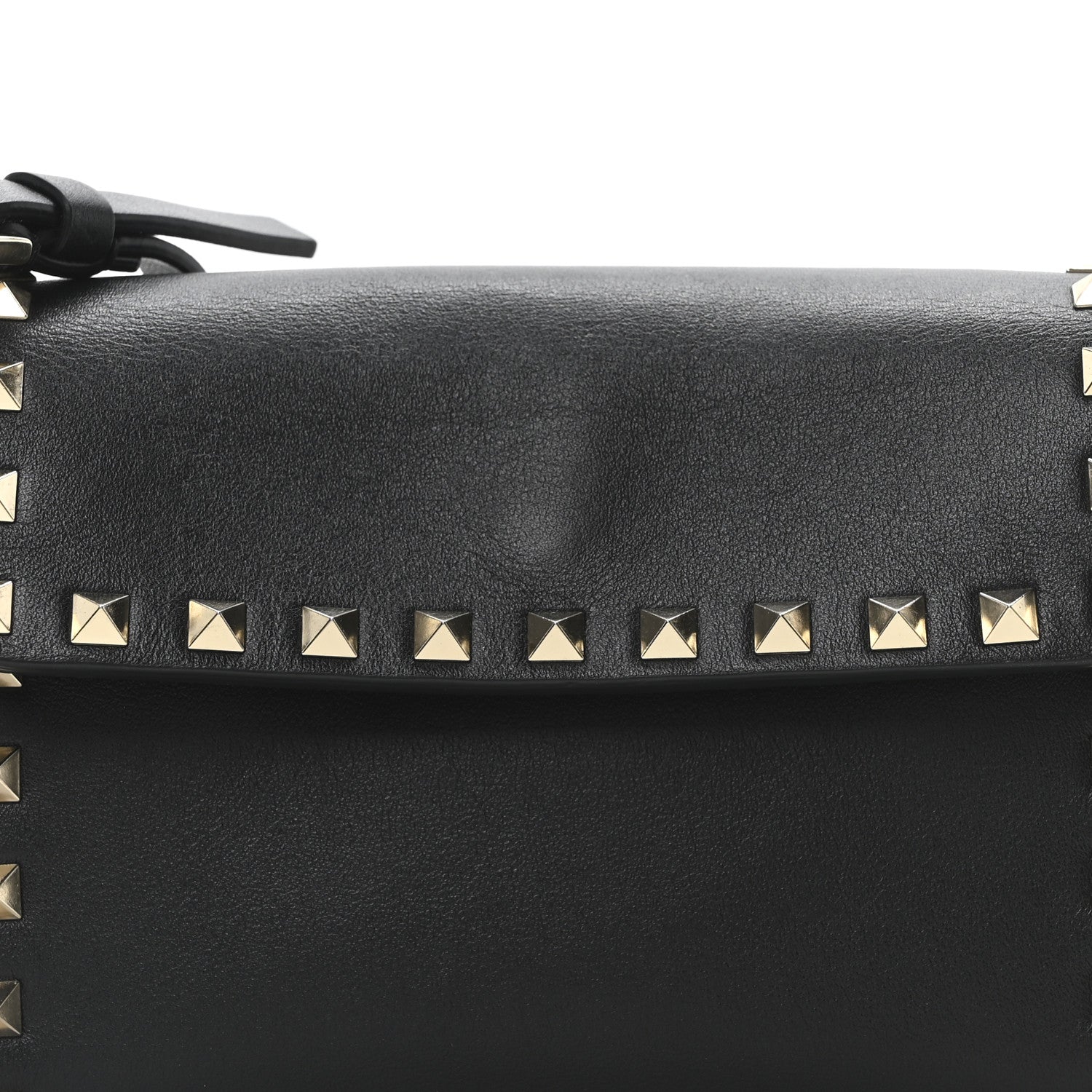 Valentino Garavani Grained Calfskin Rockstud Crossbody Bag Black 7 of 9