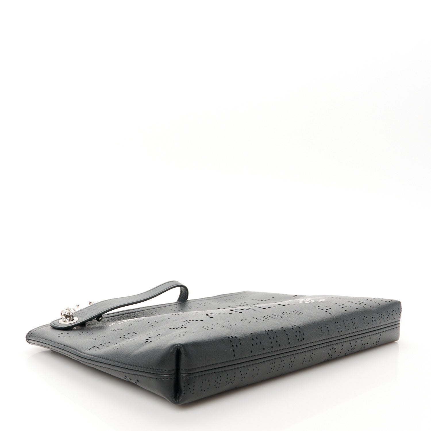 Chanel Calfskin Eyelets Clutch Black 4 of 9