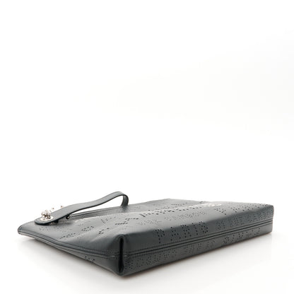 Chanel Calfskin Eyelets Clutch Black 4 of 9
