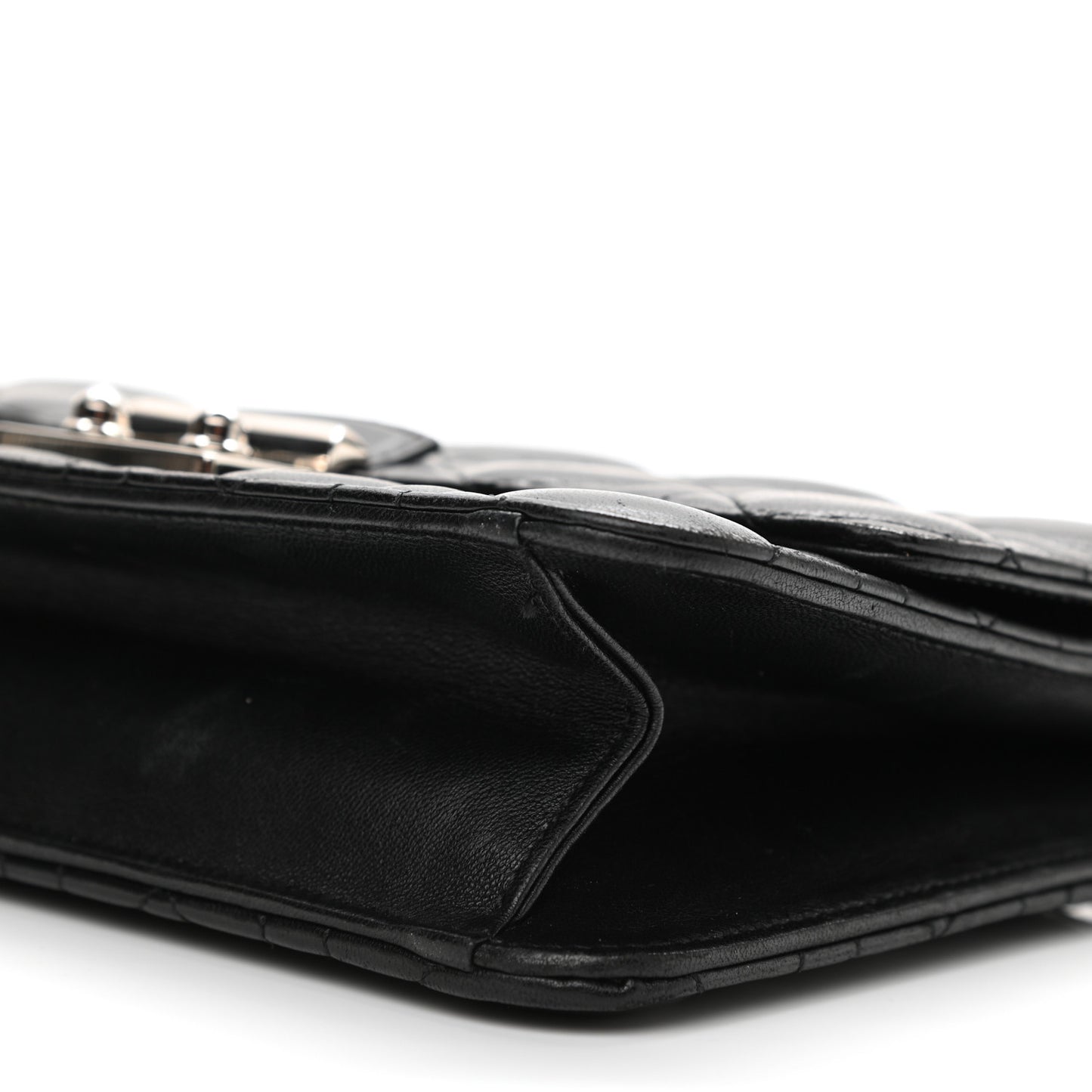 Lambskin Cannage Miss Dior Promenade Pouch Black