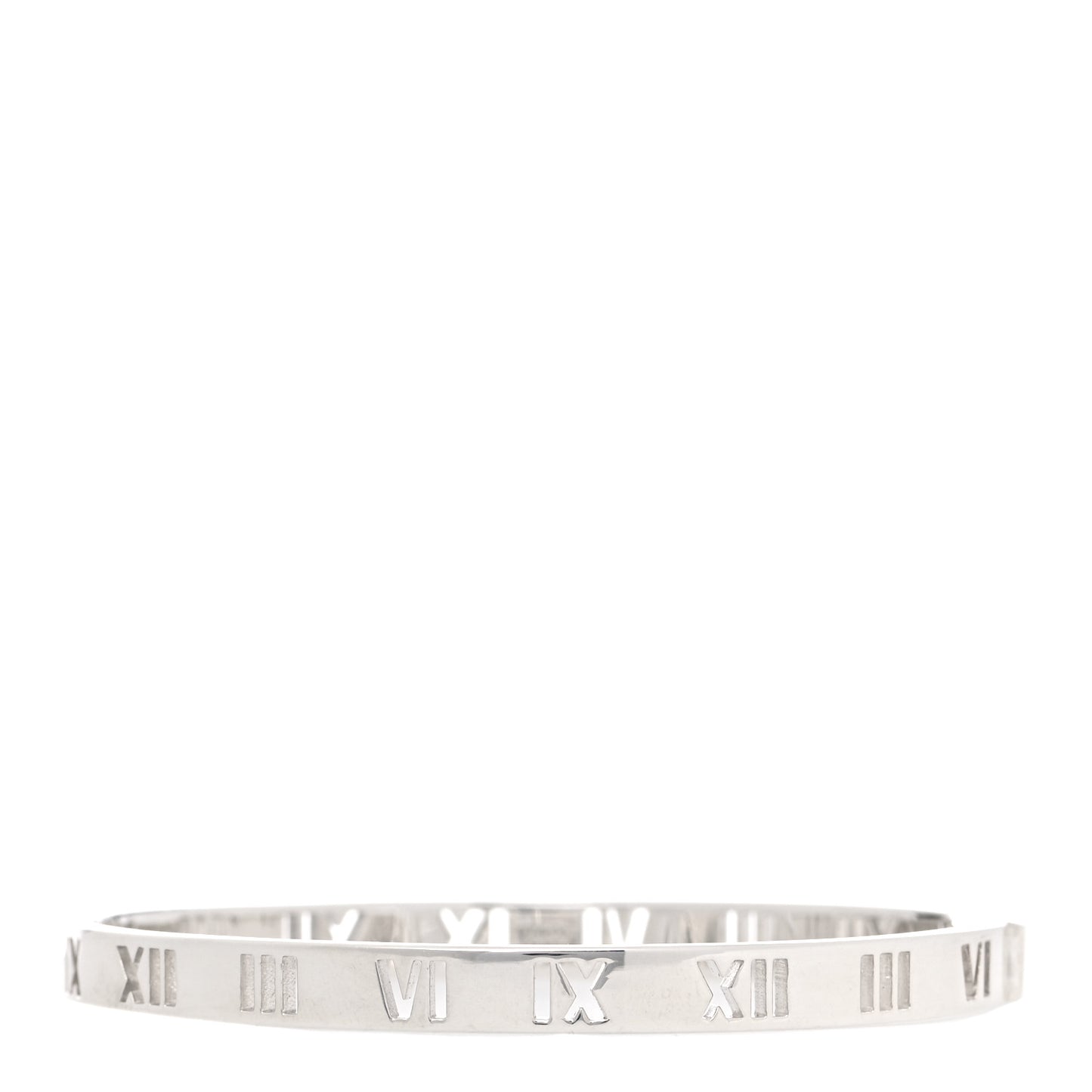 Sterling Silver Atlas Pierced Hinged Bangle Bracelet