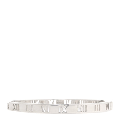 Tiffany Sterling Silver Atlas Pierced Hinged Bangle Bracelet 1 of 6