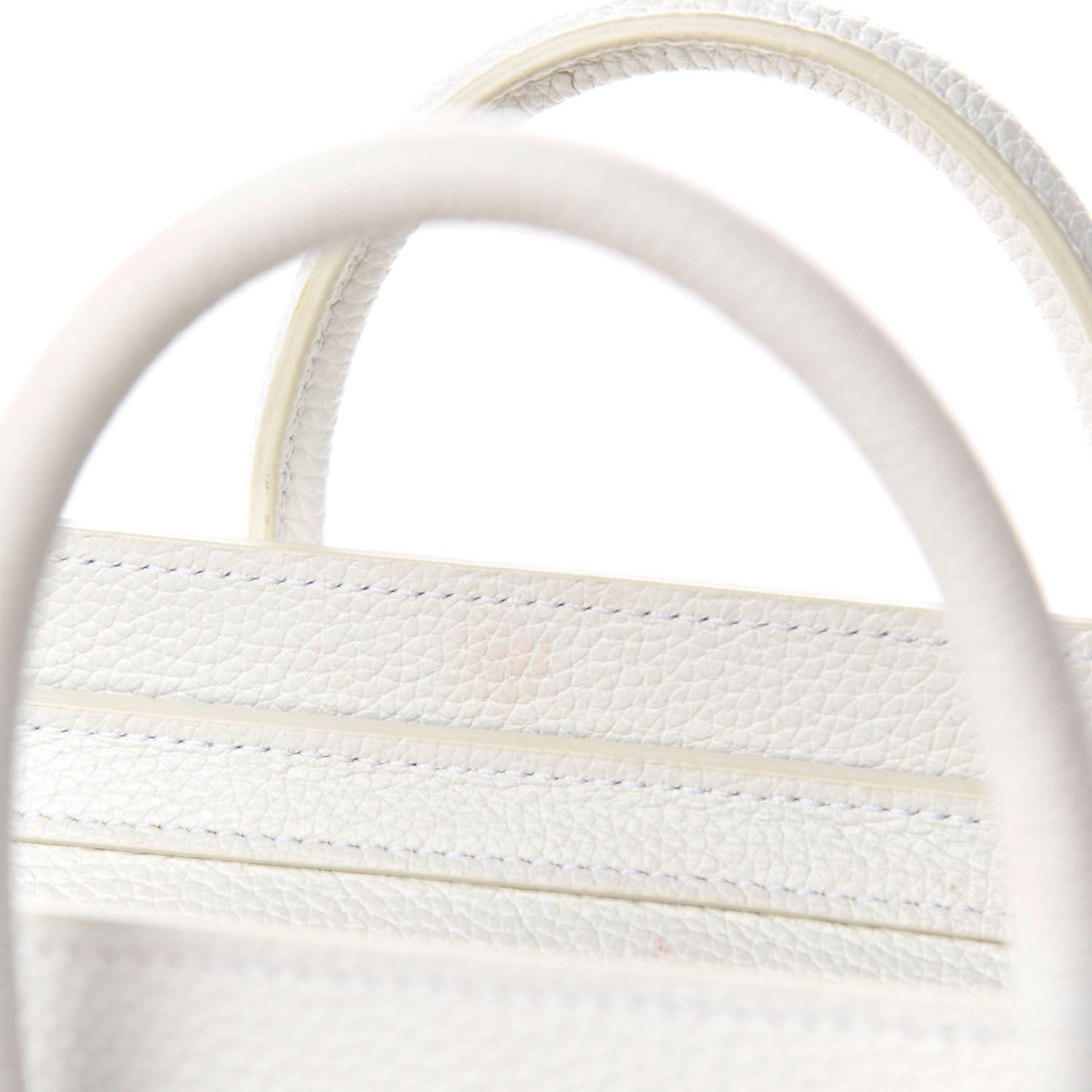 Celine Drummed Calfskin Nano Luggage White 11 of 15