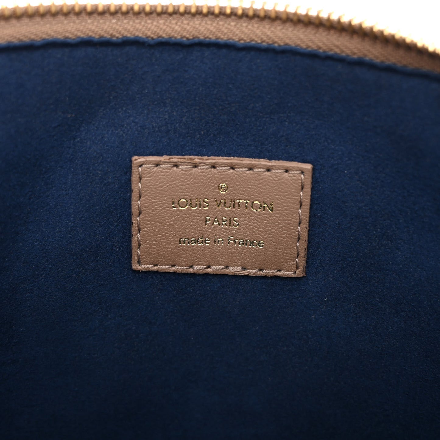 Lambskin Embossed Monogram Coussin PM Taupe