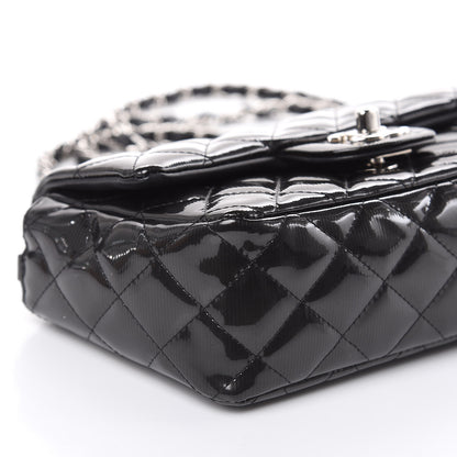 Chanel Striated Patent Quilted Mini Rectangular Flap Black 5 of 12