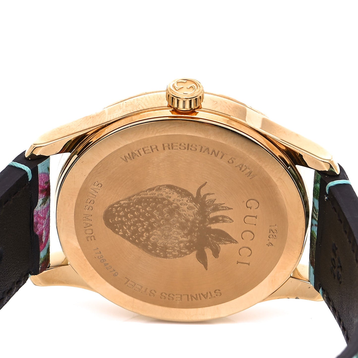 Stainless Steel Calfskin 38mm G-Timeless Floral Quartz Watch Blue