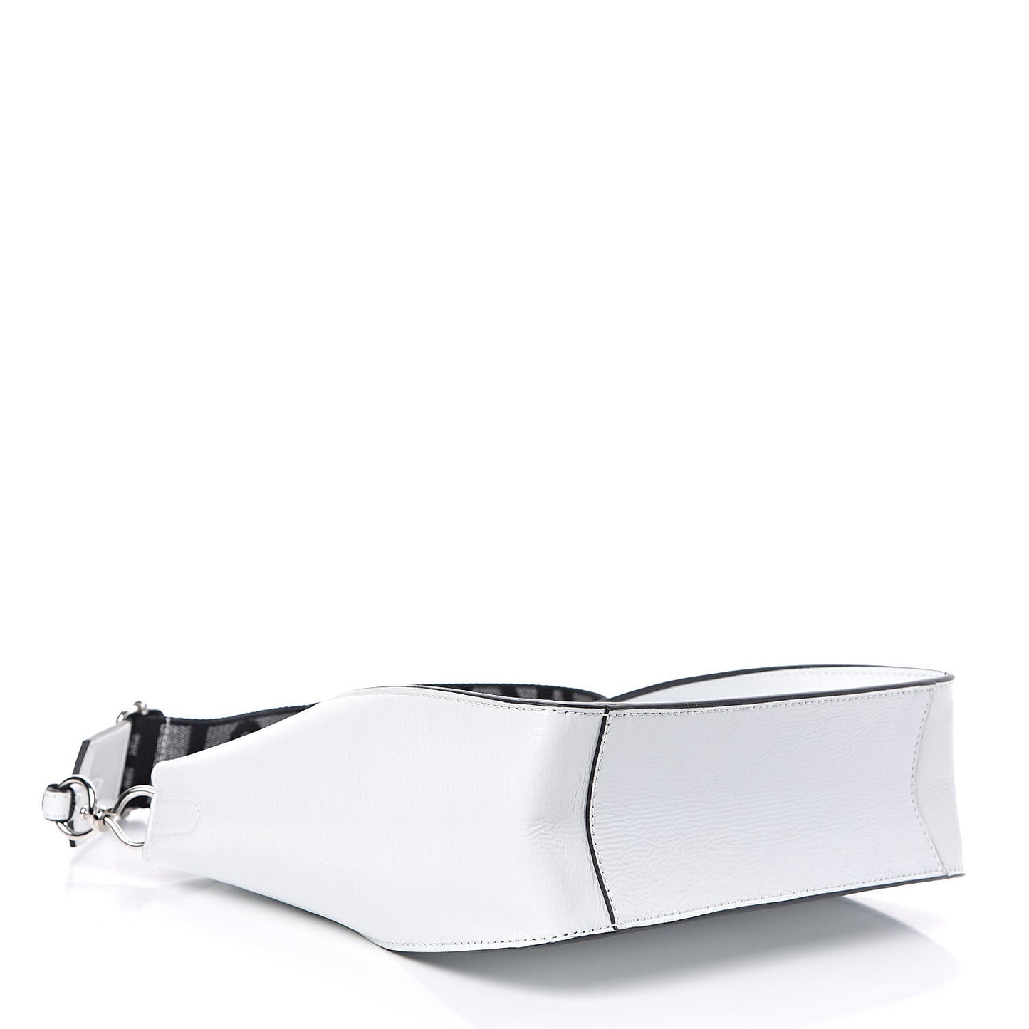 Eco Alter Patent Logo Mini Crossbody Optical White