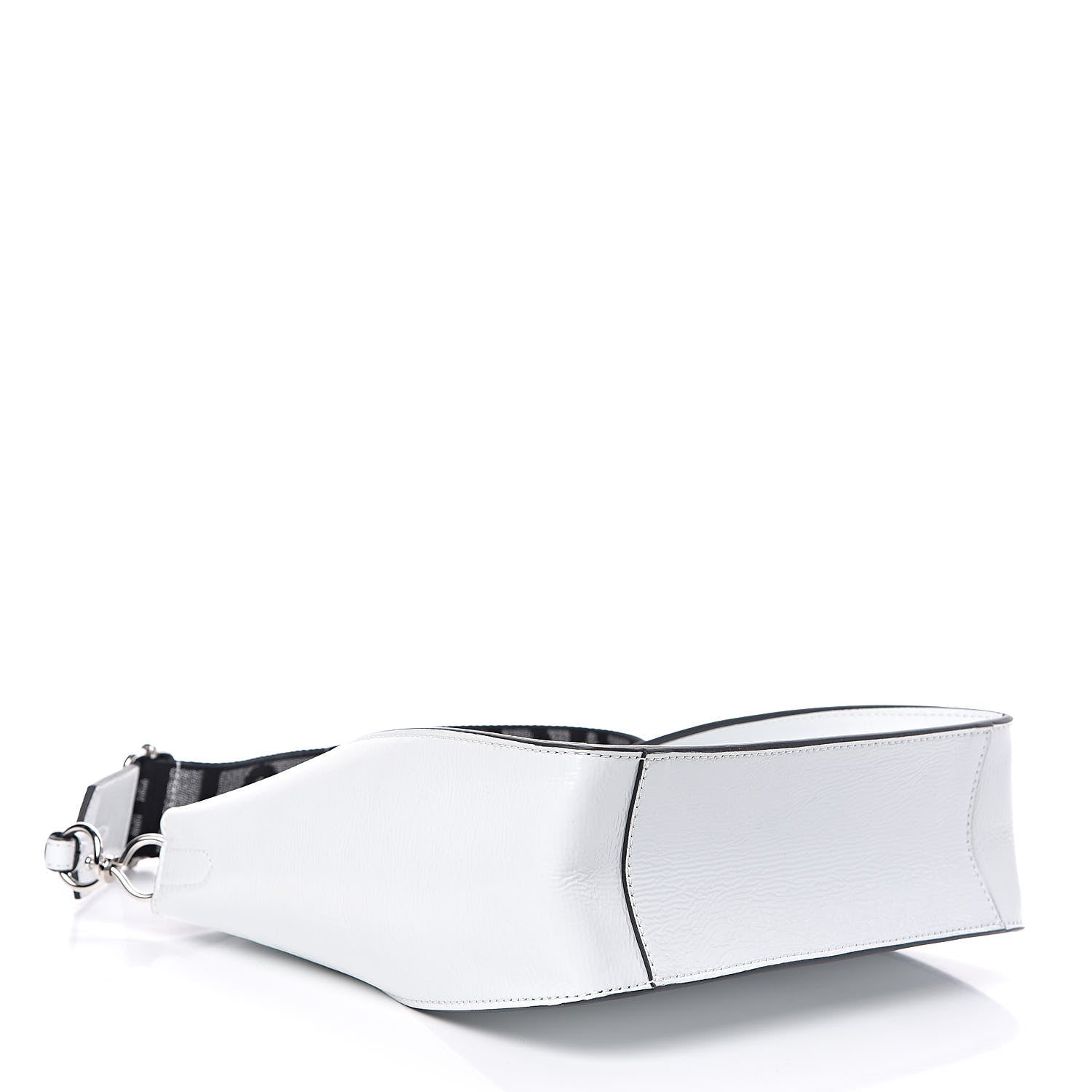 Stella McCartney Eco Alter Patent Logo Mini Crossbody Optical White 4 of 11