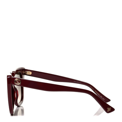 Gucci Cat Eye GG0163S Sunglasses Burgundy 3 of 4