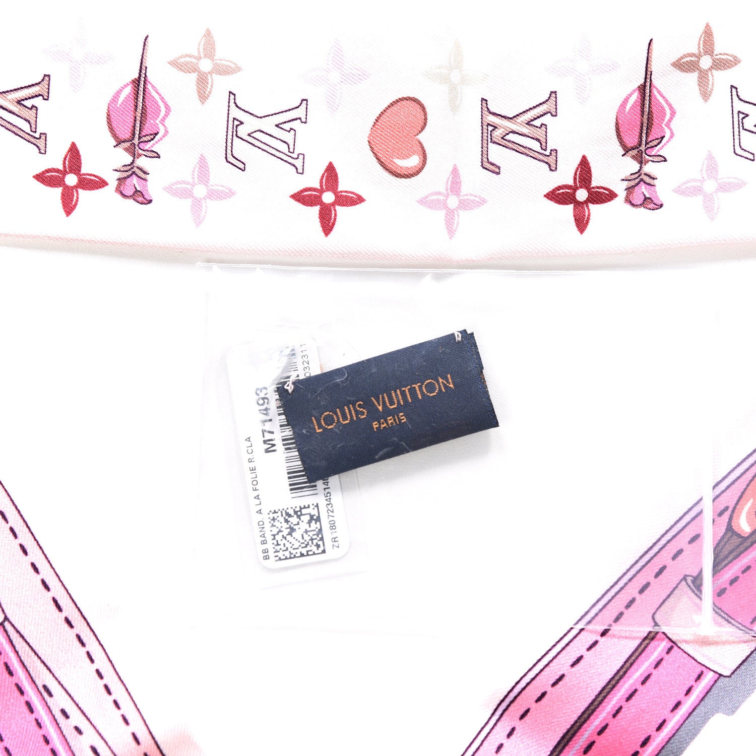 Louis Vuitton Silk Monogram A la Folie BB Bandeau Light Pink 3 of 3