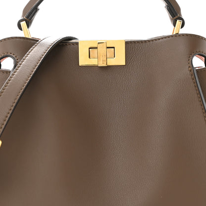 Fendi Vitello Tahiti Burro Bi-Color Medium Peekaboo Iconic Essentially Satchel Maya Camelia Confetto 7 of 10