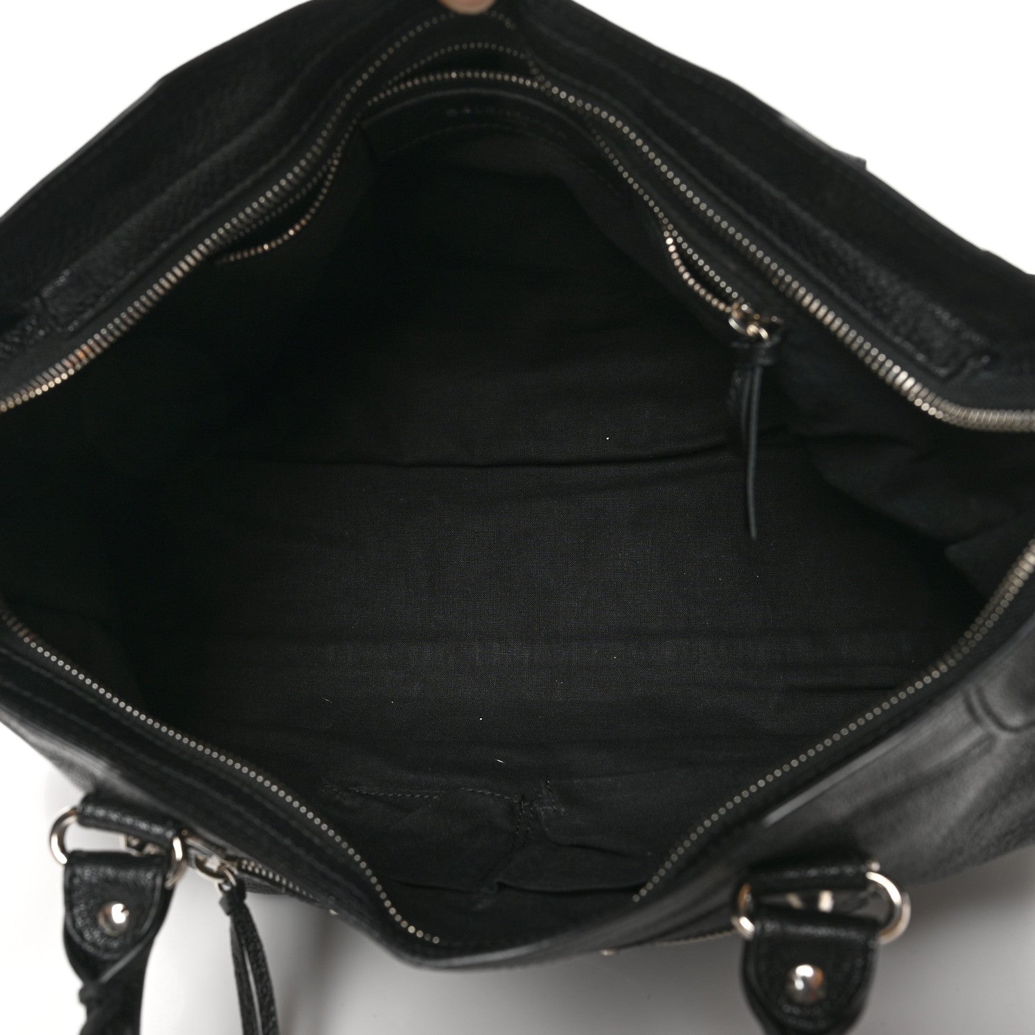 Balenciaga Chevre Silver Metallic Edge Hardware City Black 5 of 8