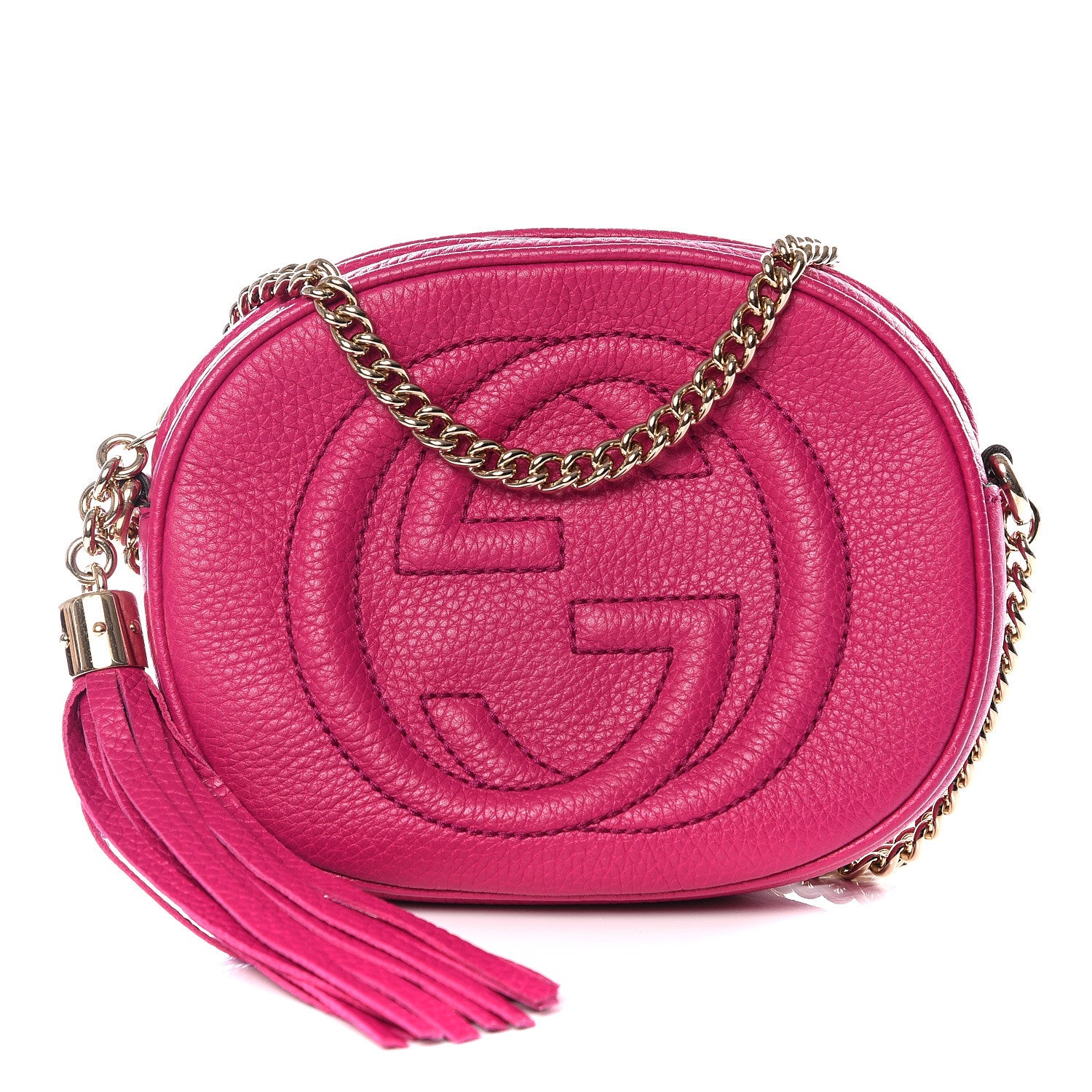 Gucci Cellarius Calfskin Mini Soho Chain Bag Bright Bouganville 1 of 9