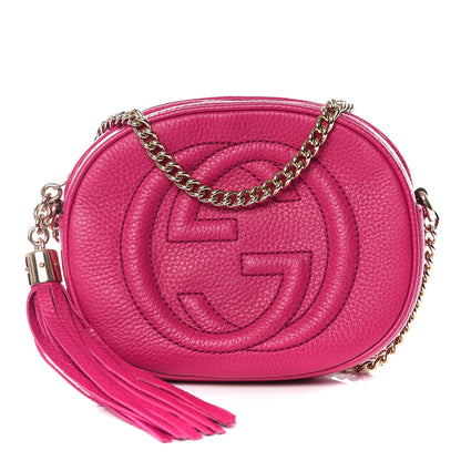 Gucci Cellarius Calfskin Mini Soho Chain Bag Bright Bouganville 1 of 9