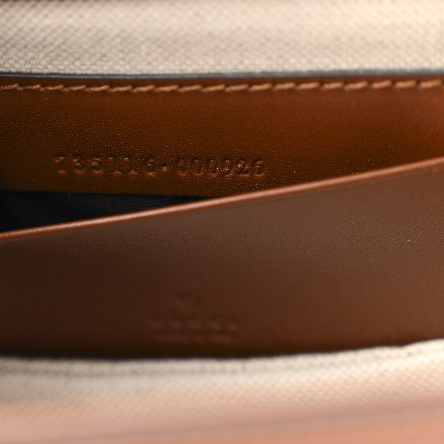 Gucci New Canvas Charisma Calfskin Crystal GG Monogram Small Bamboo 1947 Top Handle Bag Camel Ebony 7 of 11