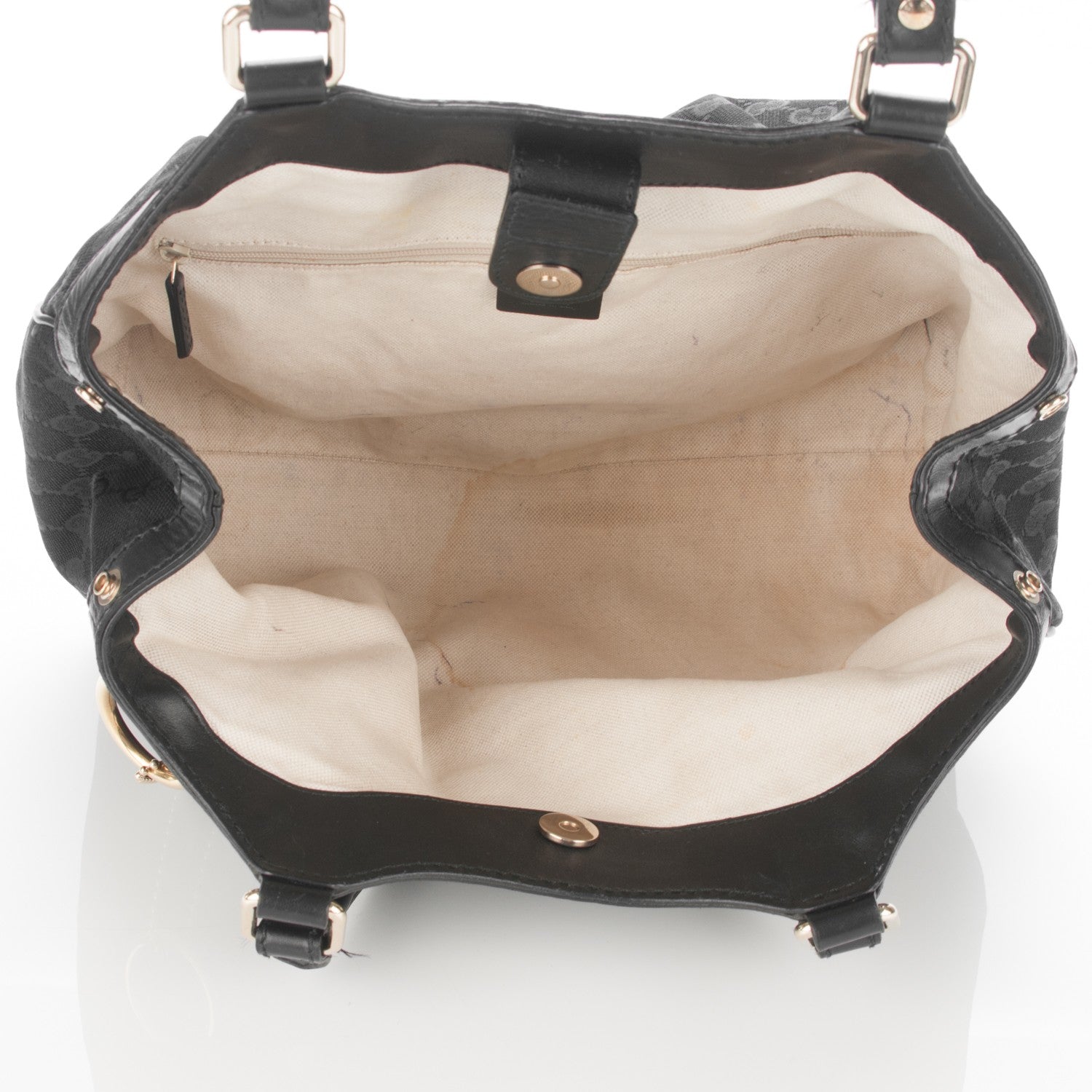 Gucci Monogram Medium Sukey Tote Black 5 of 11