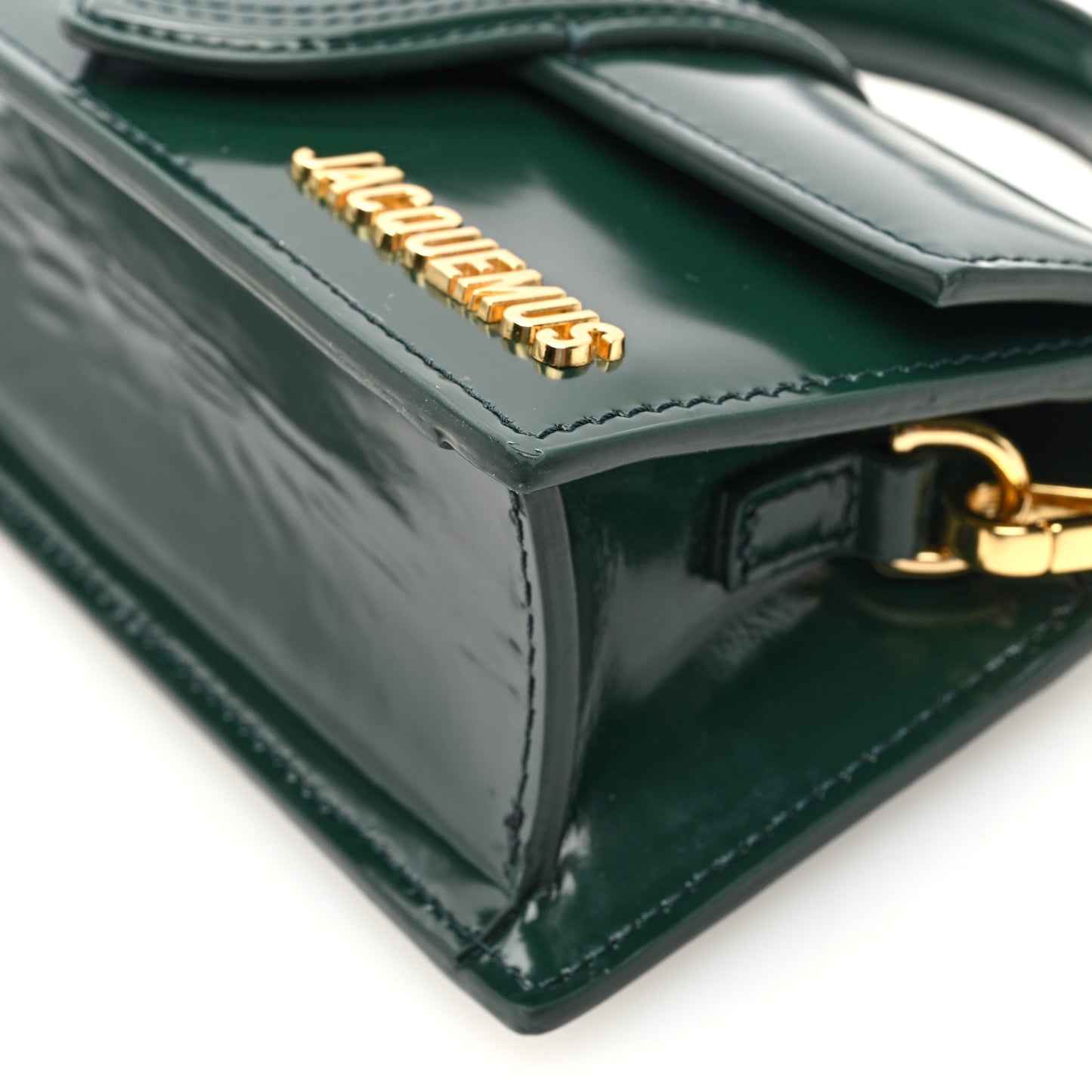 Glazed Calfskin Le Bambino Dark Green