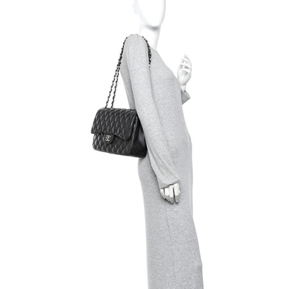 Chanel Lambskin Quilted Jumbo Double Flap Dark Grey 2 of 10