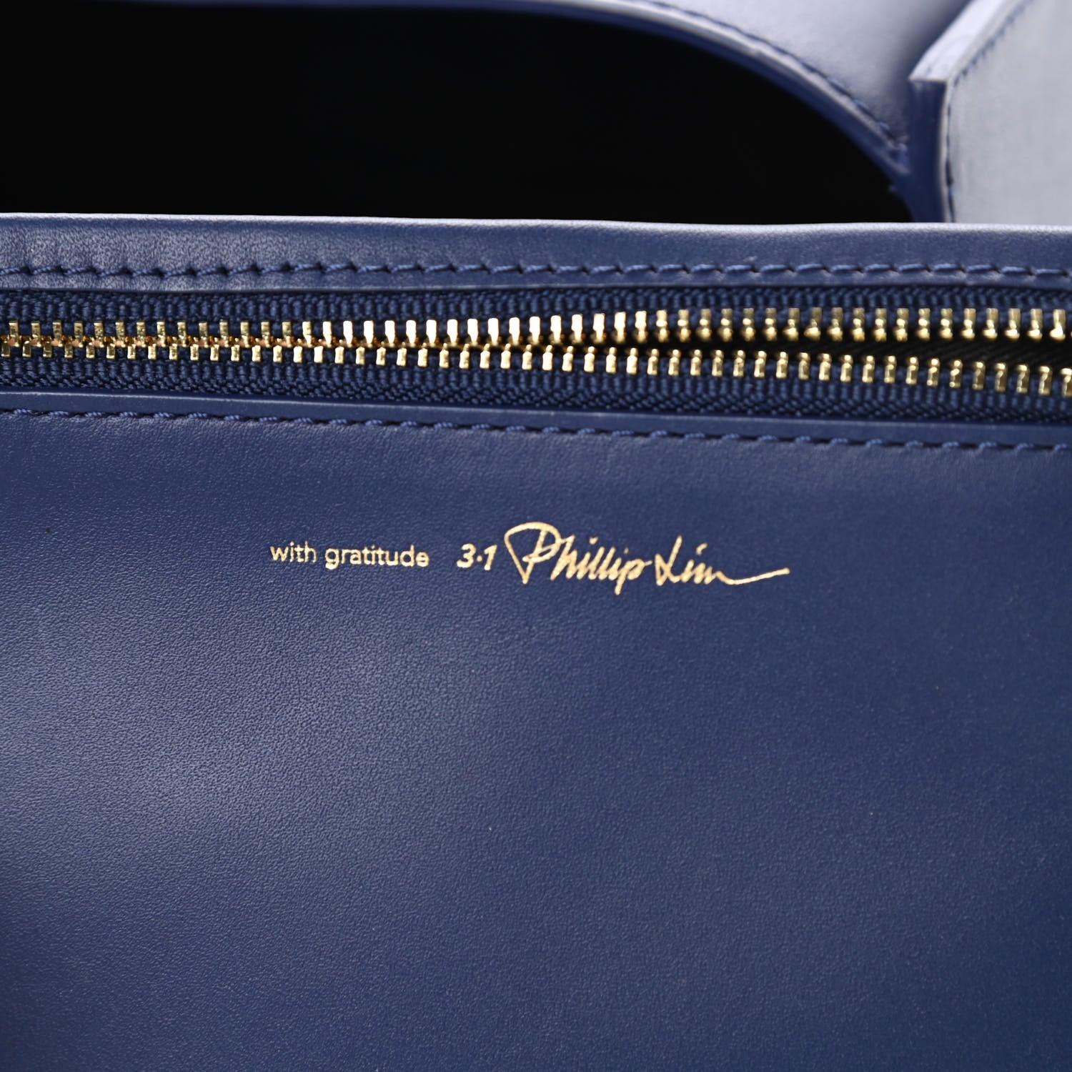 3.1 Phillip Lim Smooth Calfskin Small Soleil Bucket Bag Midnight Blue 7 of 13