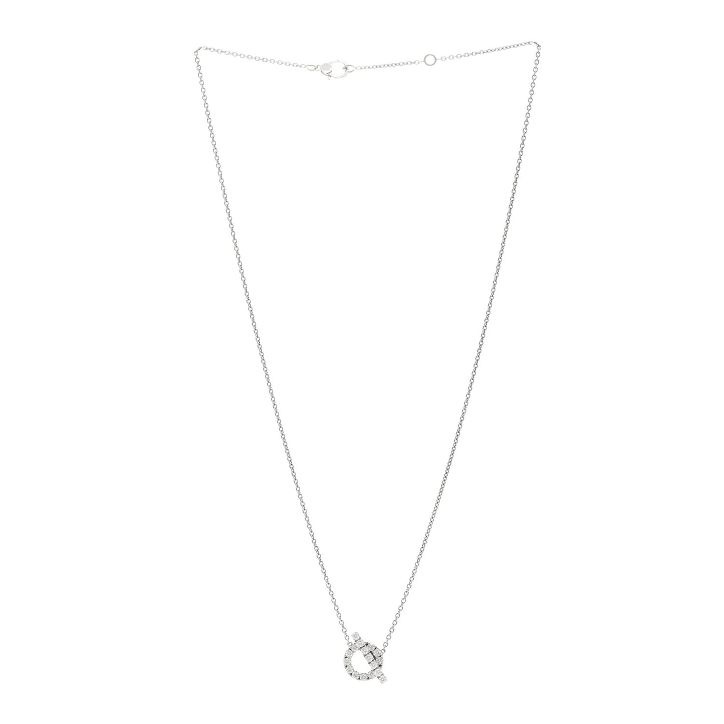 18K White Gold Diamond Finesse Pendant Necklace
