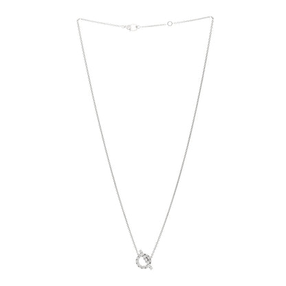 Hermes 18K White Gold Diamond Finesse Pendant Necklace 3 of 6