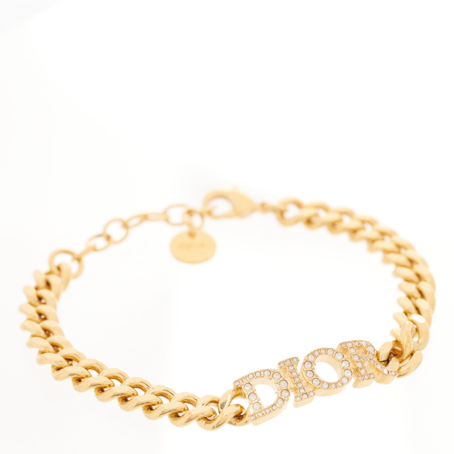 Christian Dior Metal Crystal Dio(r)evolution Bracelet Gold 1 of 5