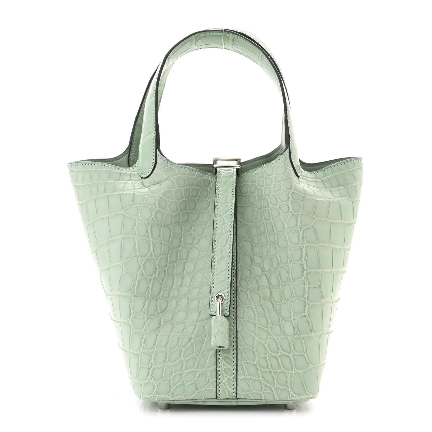 Hermes Matte Alligator Picotin Lock 18 Vert D Eau 1 of 11
