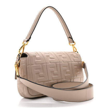 Fendi Nappa FF 1974 Embossed Baguette Camelia 3 of 14