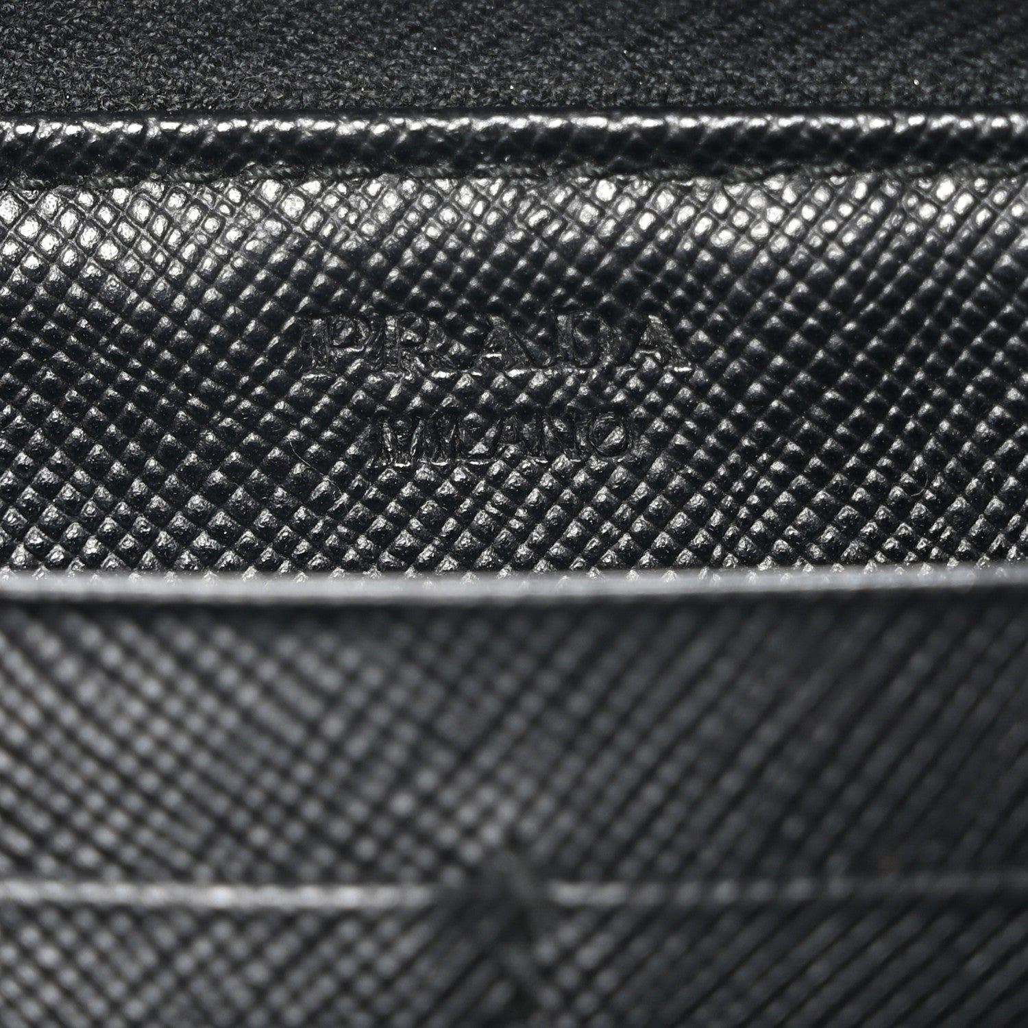 Prada Saffiano Zip Around Wallet Black 6 of 7