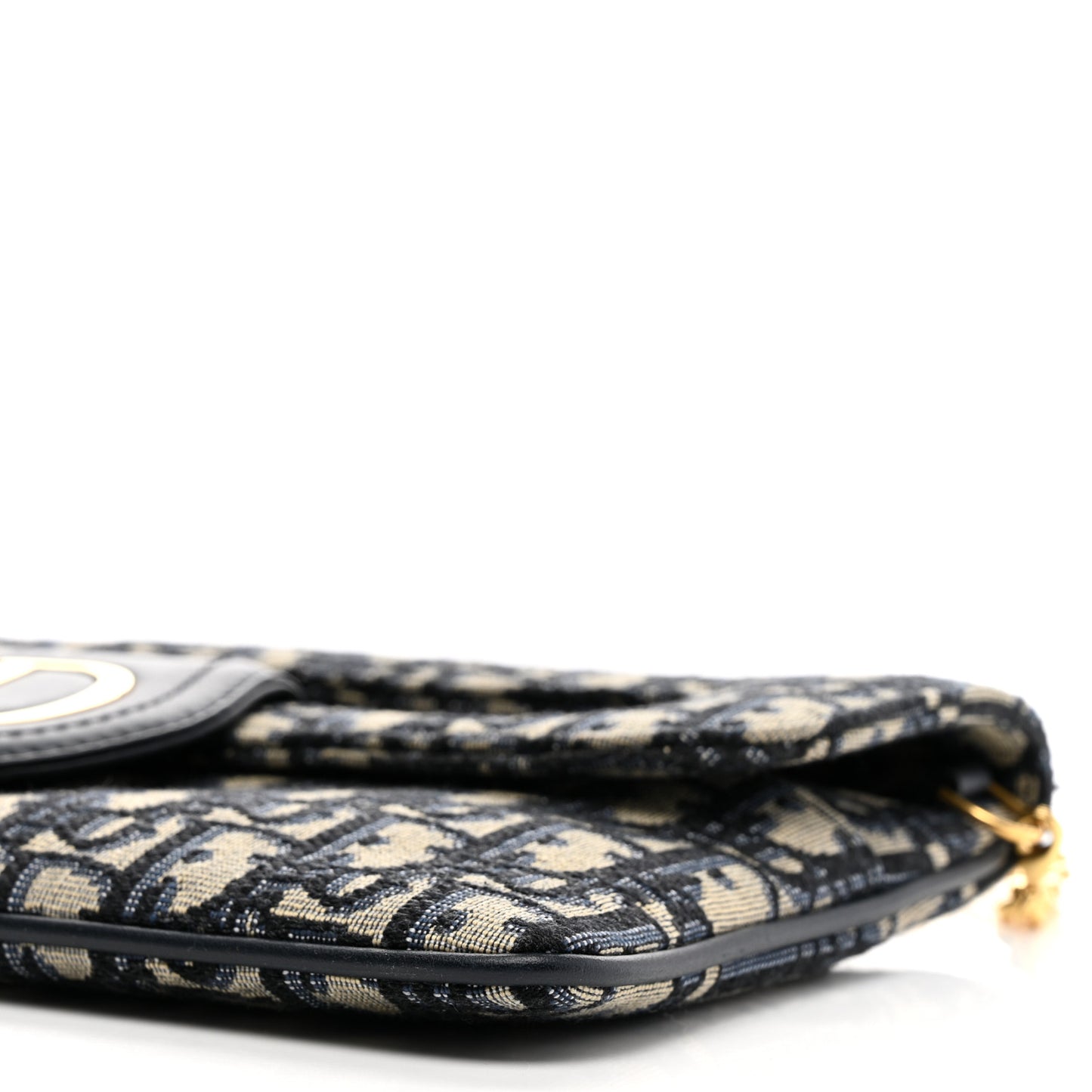 Oblique Medium Diordouble Chain Bag Blue
