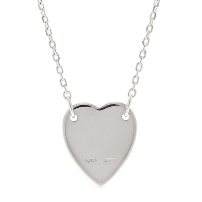 Gucci Sterling Silver Trademark Heart Pendant Necklace 4 of 5