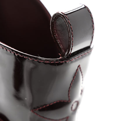 Louis Vuitton Patent Territory Ranger Boots 37.5 Bordeaux 10 of 16