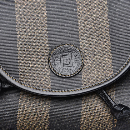 Fendi Coated Canvas Pequin Drawstring Backpack Tobacco 10 of 10