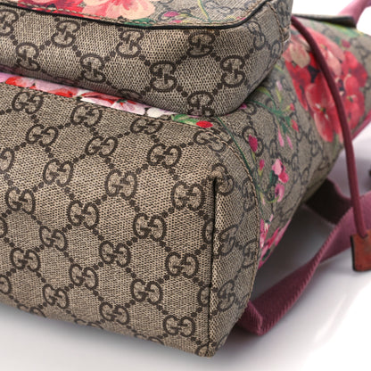 Gucci GG Supreme Monogram Blooms Small Single Buckle Backpack Beige Multicolor Dry Rose 9 of 15