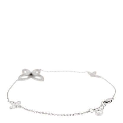 Graff 18K White Gold Diamond Mini Butterfly Silhouette Bracelet 2 of 3